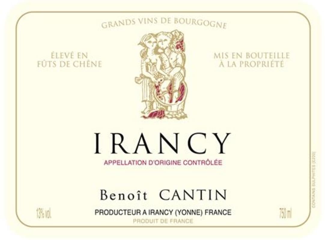 Benoit Cantin Irancy 2012 Front Label