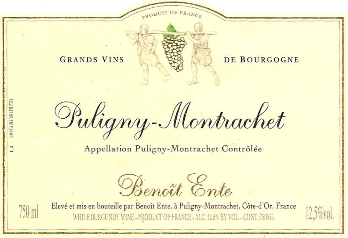 Benoit Ente Cote de Beaune Puligny-Montrachet 2011 Front Label