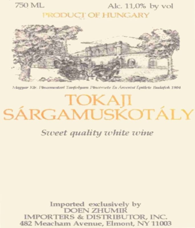 Beres Sargamuskotaly 2012 Front Label