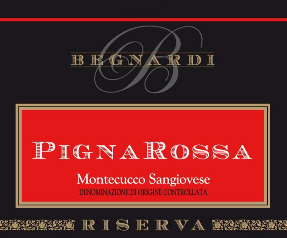 Bergnardi Montecucco Sangiovese Pigna Rossa Riserva 2011 Front Label
