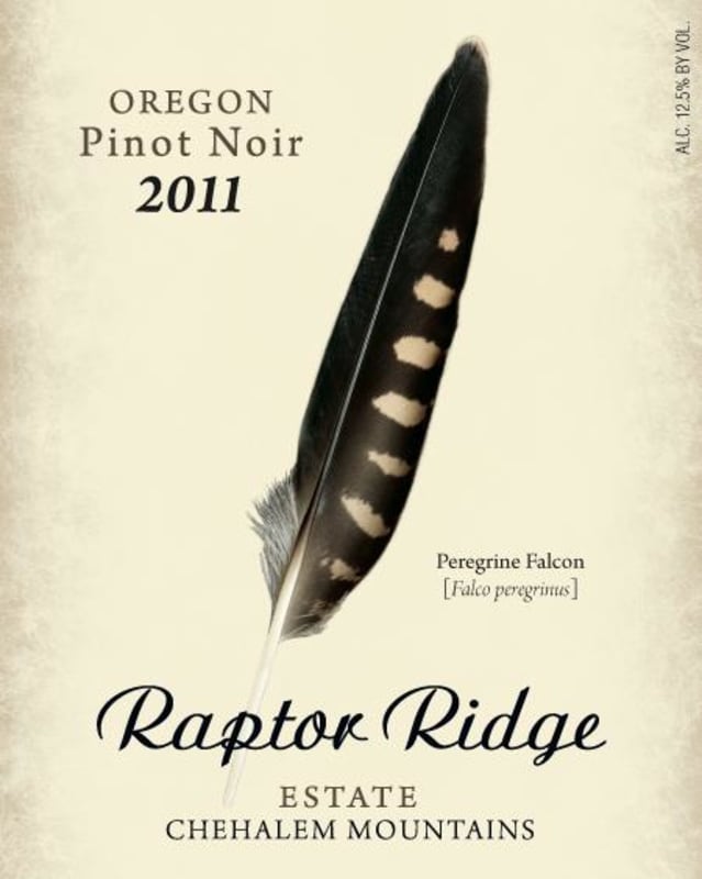 Raptor Ridge Estate Pinot Noir 2011 Front Label