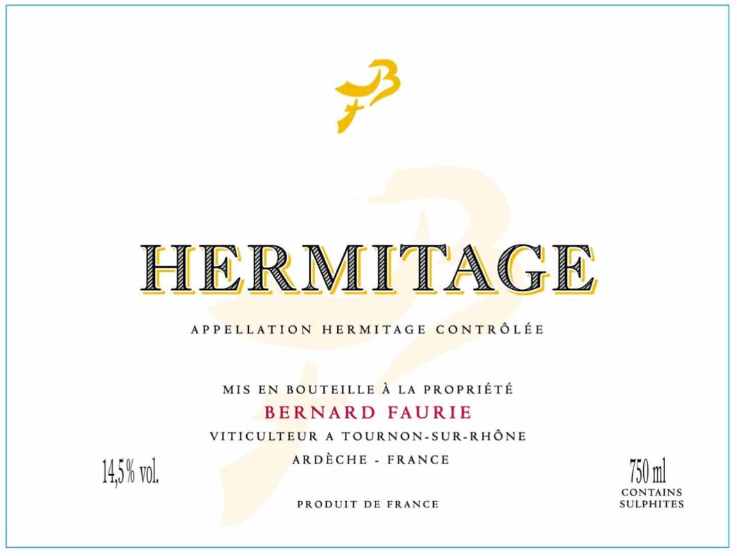 Bernard Faurie Hermitage Blanc 2014 Front Label