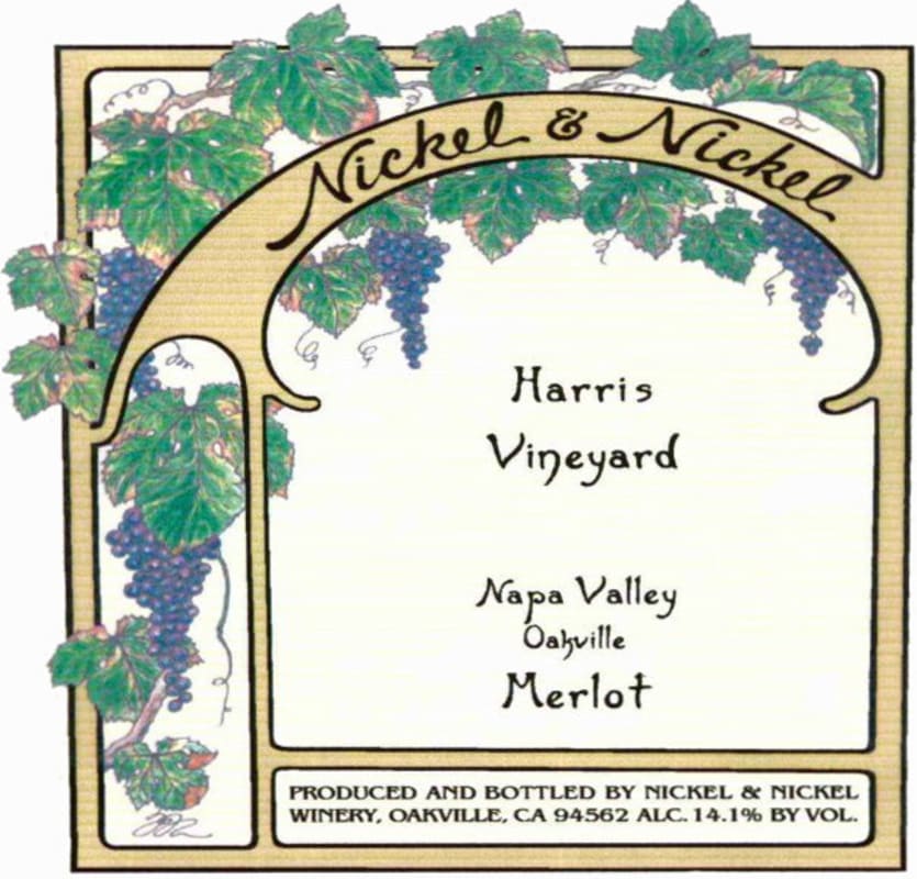 Nickel & Nickel Harris Vineyard Merlot 2004 Front Label