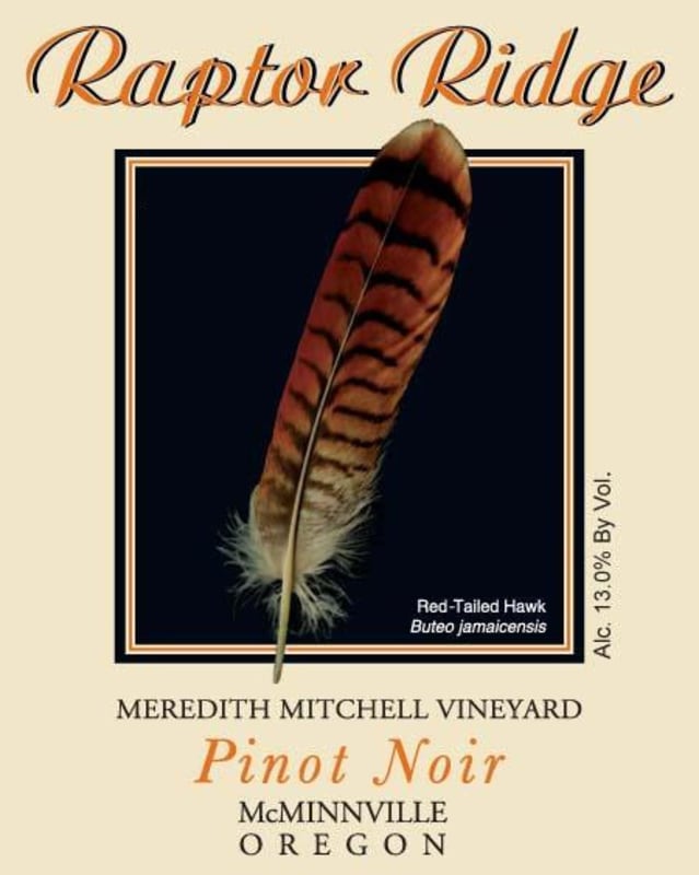 Raptor Ridge Meredith Mitchell Vineyard Pinot Noir 2011 Front Label