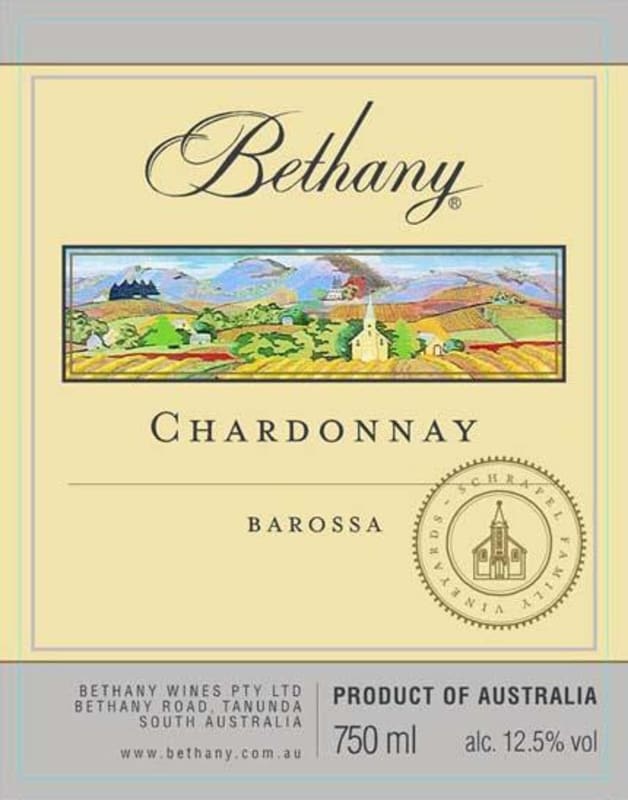 Bethany Wines Chardonnay 2012 Front Label