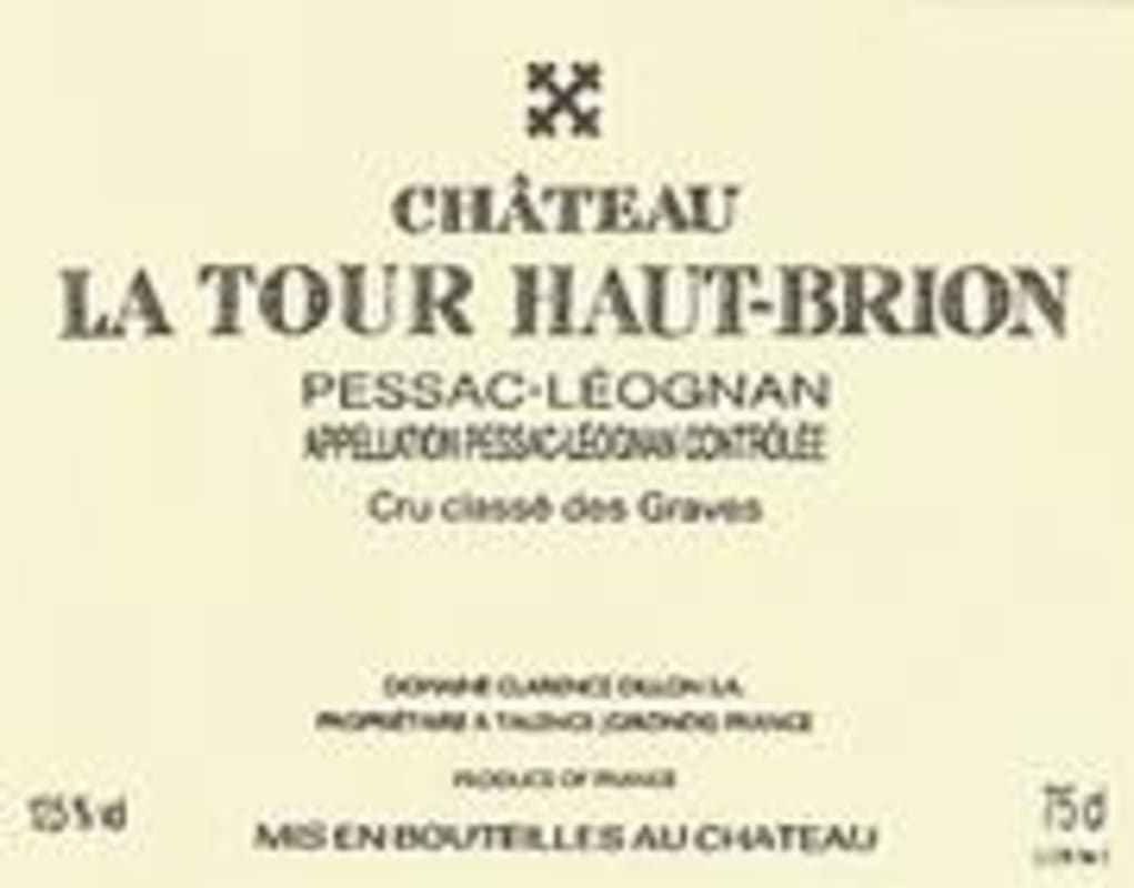 Chateau La Tour Haut Brion Pessac-Leognan (Graves) 1995 Front Label