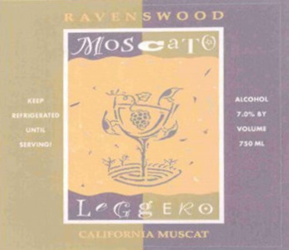 Ravenswood Moscato Leggero 2015 Front Label