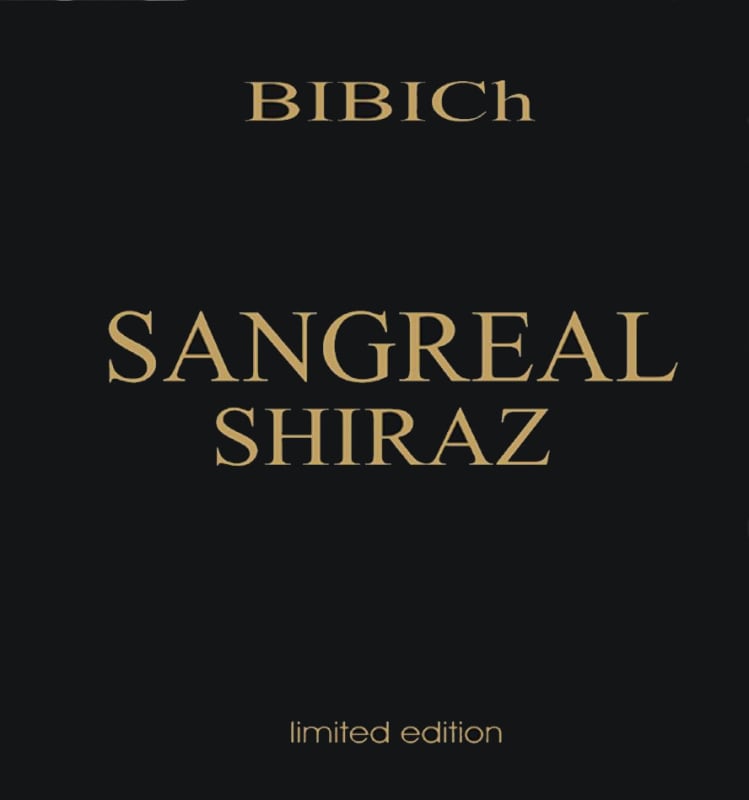 Bibich Limited Edition Sangreal Shiraz 2011 Front Label