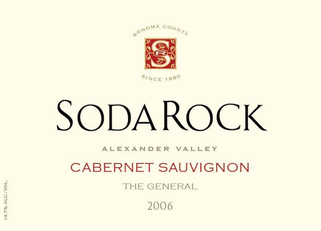 Soda Rock Winery The General Cabernet Sauvignon 2006 Front Label