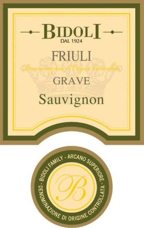 Bidolivini.com Friuli Grave Sauvignon 2014 Front Label