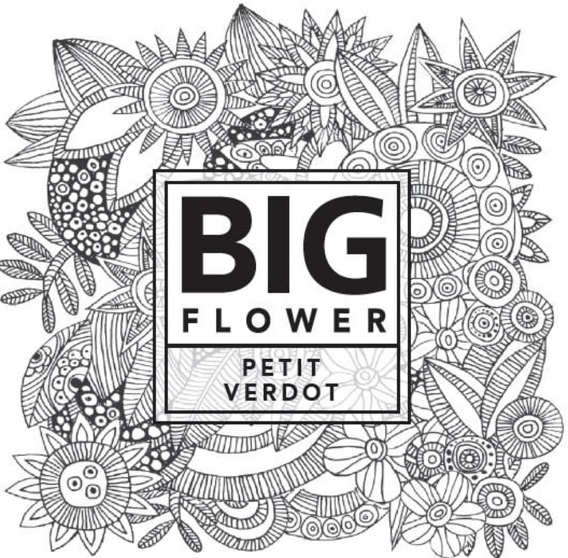 Big Flower Wines Petit Verdot 2014 Front Label