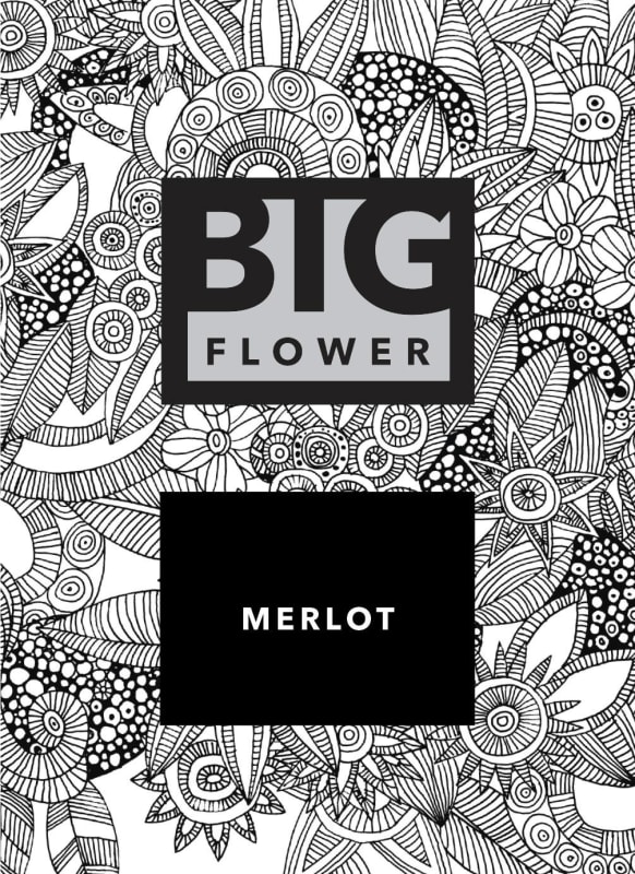 Big Flower Wines Merlot 2014 Front Label