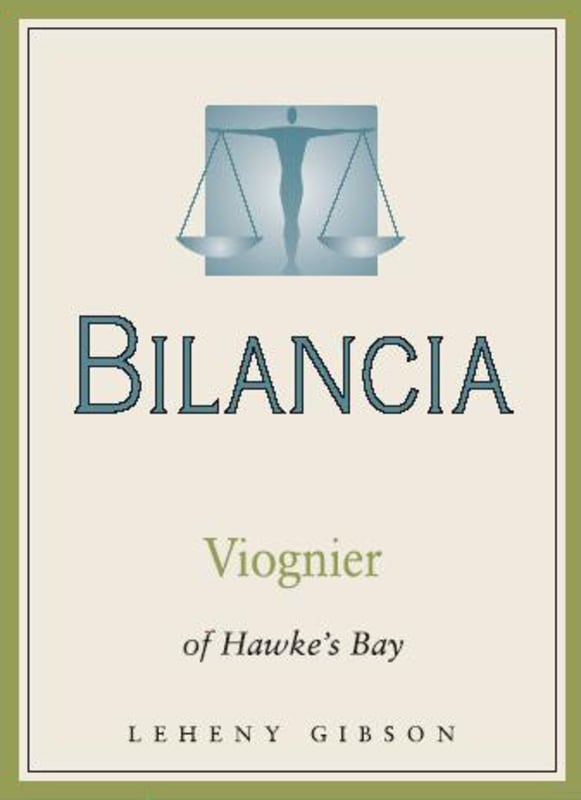 Bilancia Limited Viognier 2010 Front Label