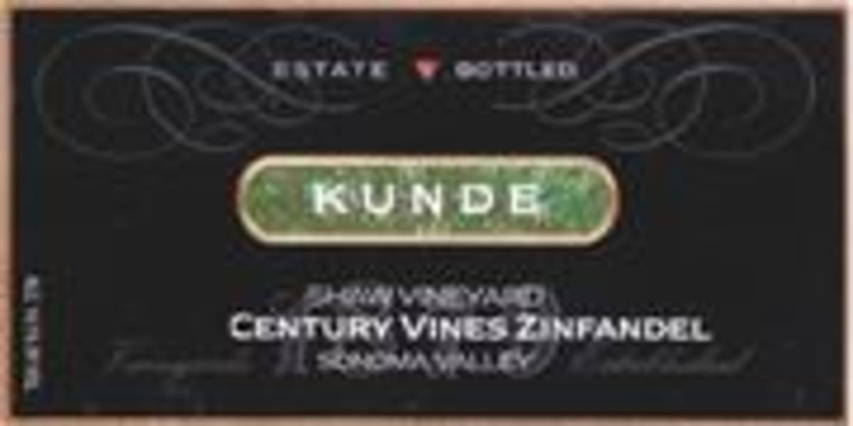 Kunde Century Vines Zinfandel 1997 Front Label