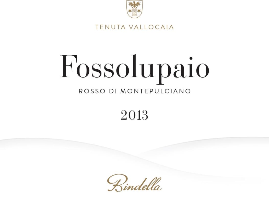 Bindella Societa Agricola Rosso di Montepulciano Fossolupaio 2013 Front Label