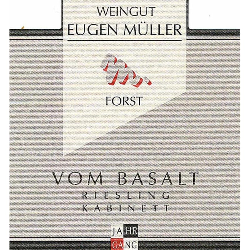 Eugen Muller Vom Basalt Pechstein Riesling Kabinett 2015 Front Label