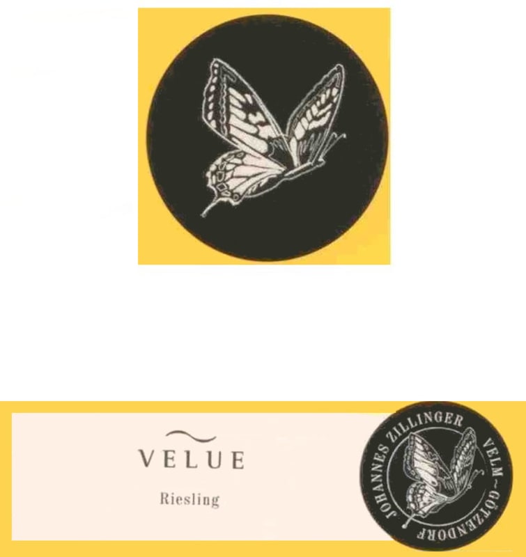Bioweingut Johannes Zillinger GmbH Velue Riesling 2014 Front Label