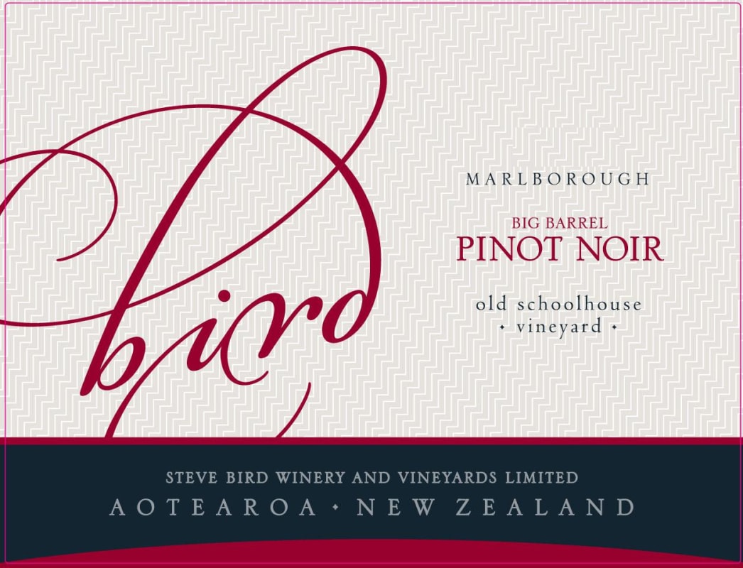 Bird Wines Big Barrel Pinot Noir 2013 Front Label
