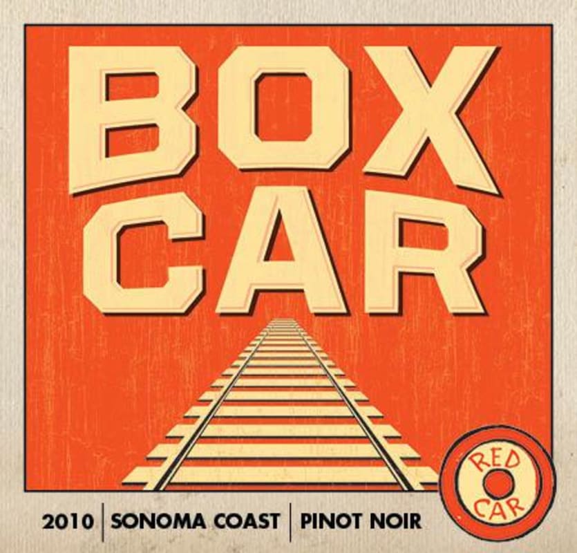 Red Car Box Car Pinot Noir 2010 Front Label