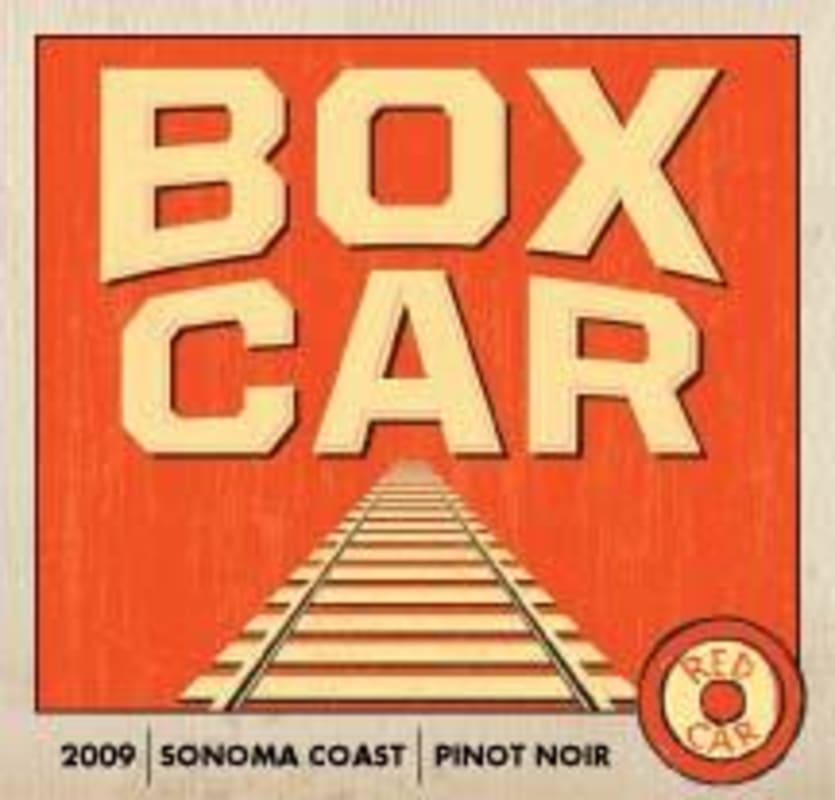 Red Car Box Car Pinot Noir 2009 Front Label