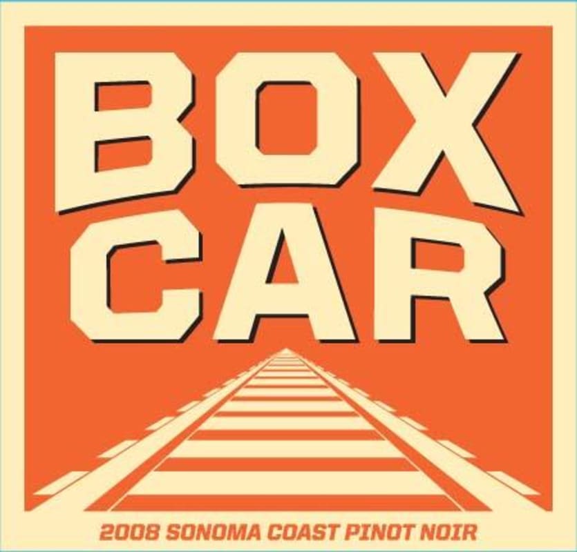 Red Car Box Car Pinot Noir 2008 Front Label