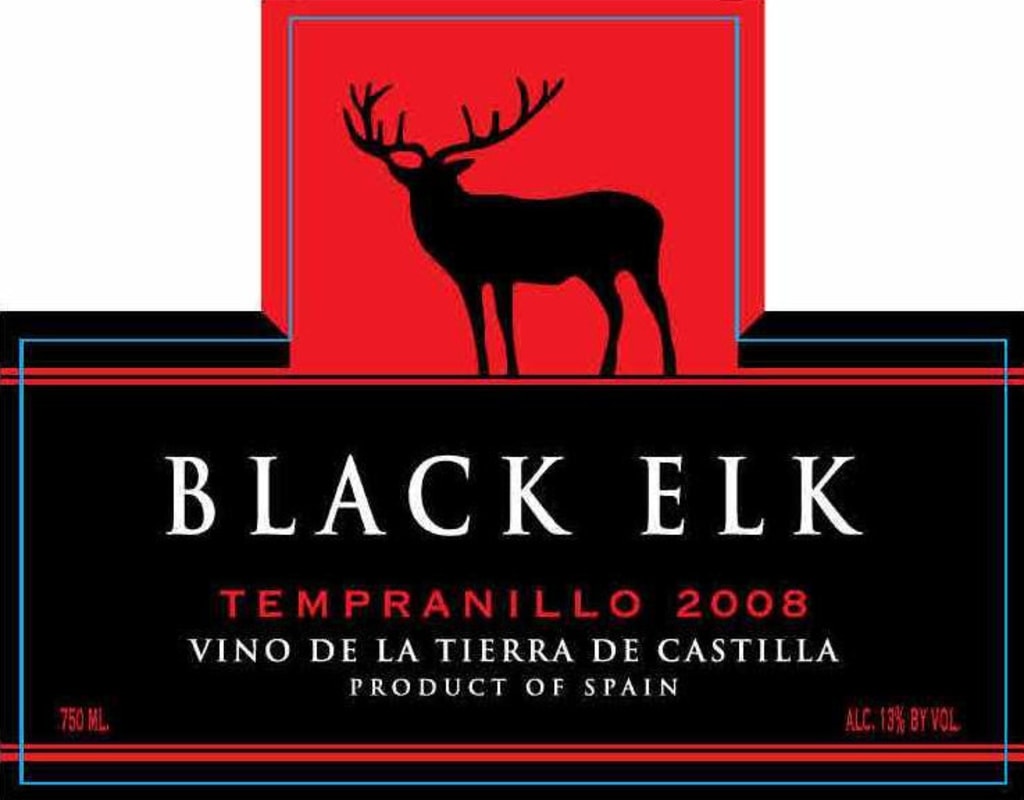 Black Elk Wines Vino de la Tierra Tempranillo 2008 Front Label