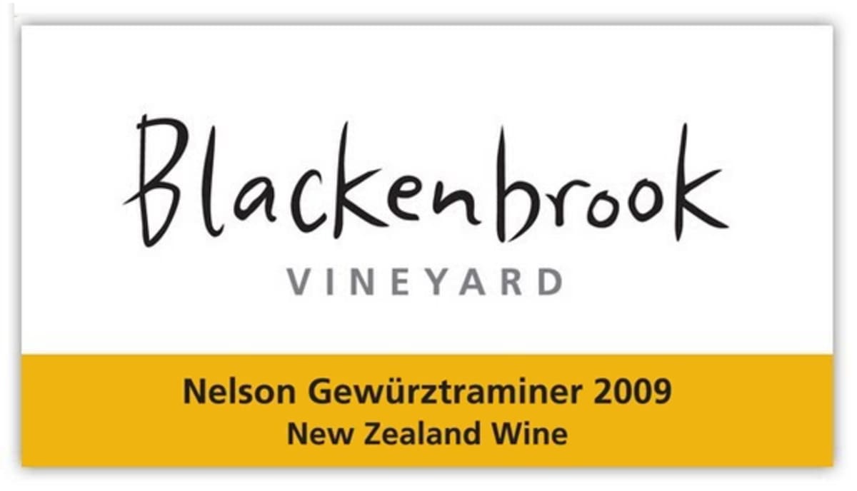 BlackenBrook Wines Gewurztraminer 2009 Front Label