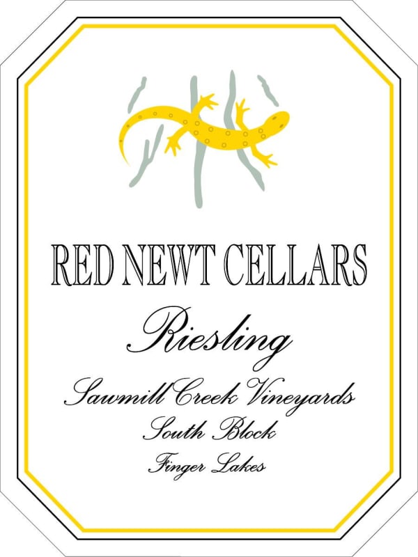 Red Newt Cellars Sawmill Creek Vineyards South Block Riesling 2013 Front Label