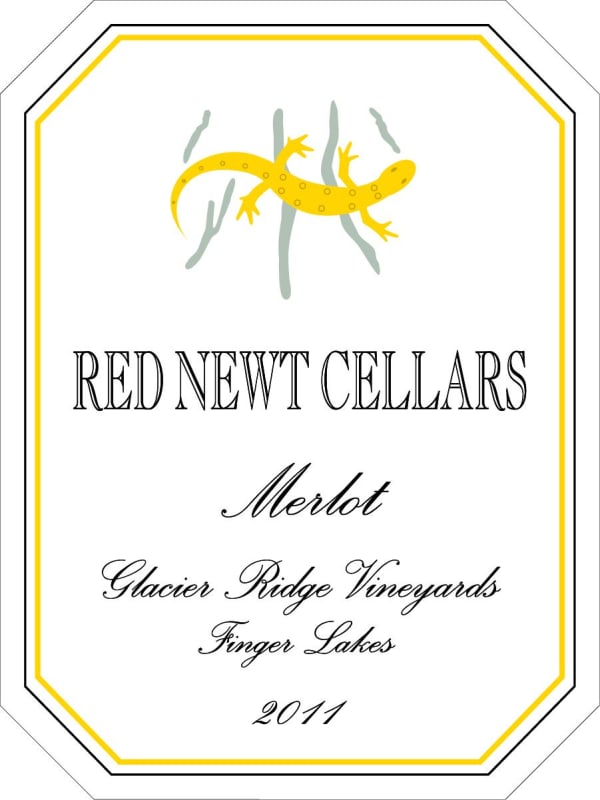 Red Newt Cellars Glacier Ridge Vineyards Merlot 2011 Front Label