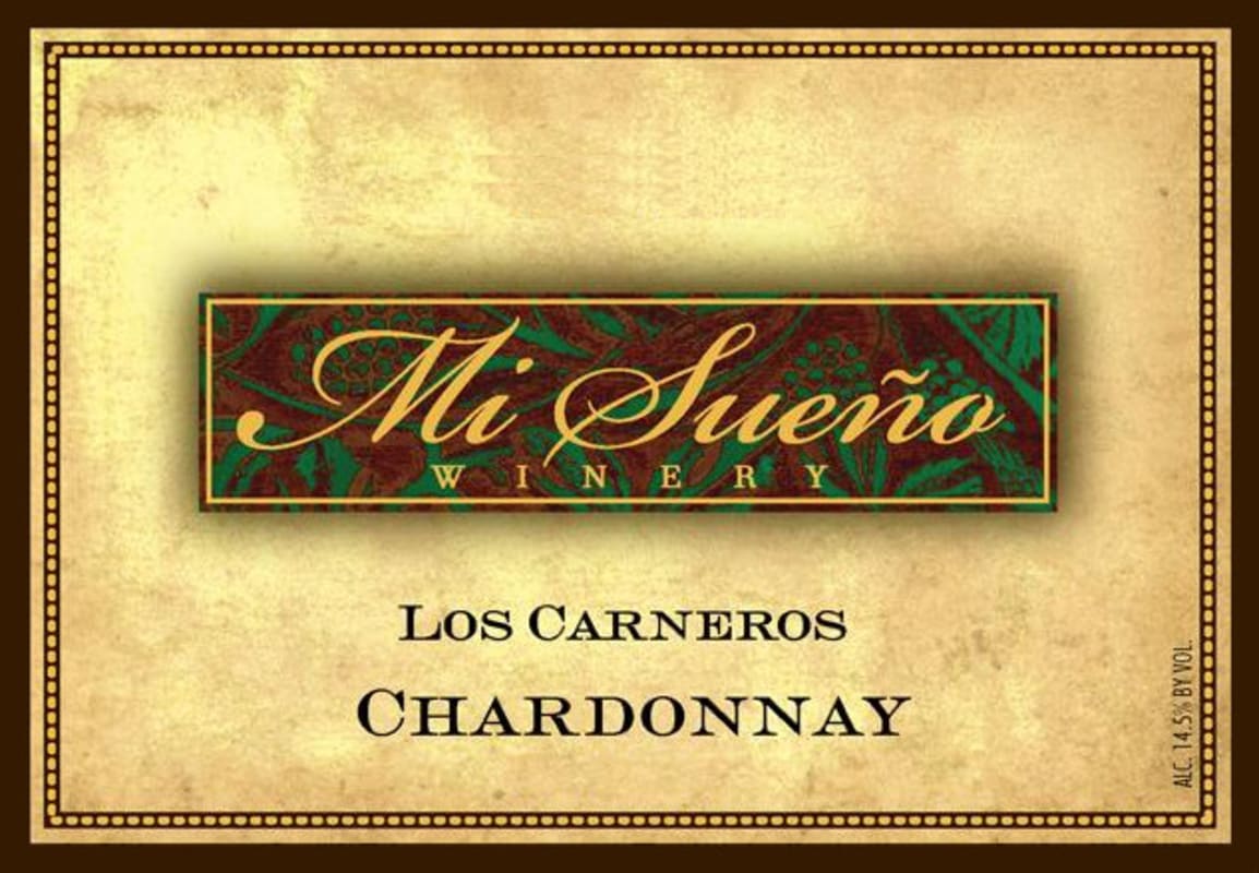 Mi Sueno Winery Los Carneros Chardonnay 2008 Front Label