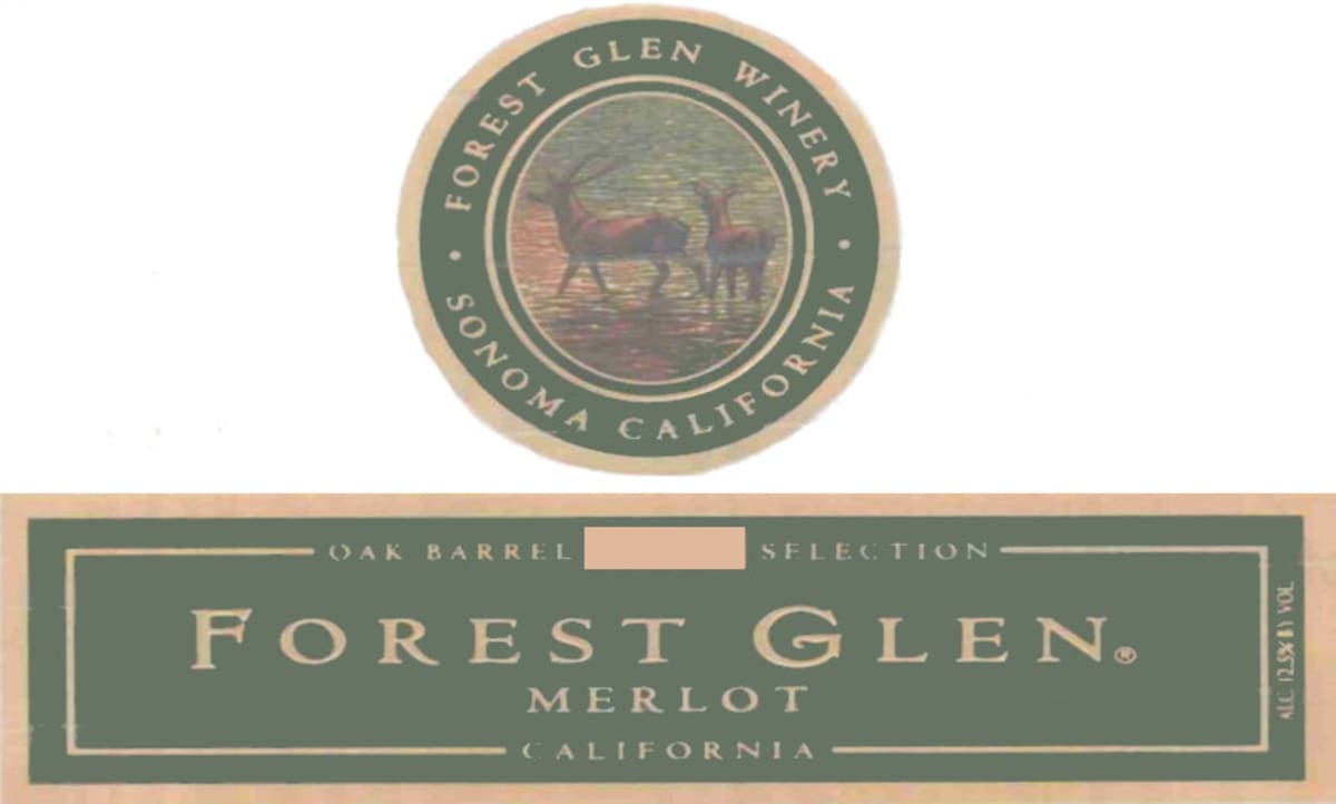 Forest Glen Barrel Select Merlot 2003 Front Label