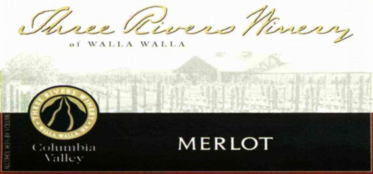 Three Rivers Columbia Valley Merlot 2008 Front Label