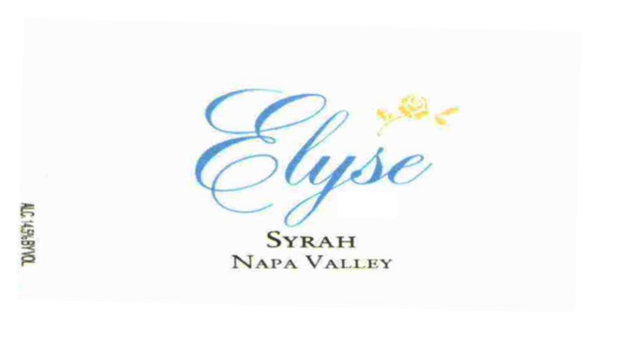Elyse Syrah 2015 Front Label