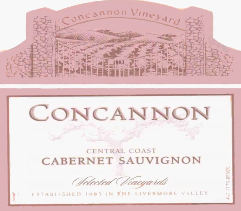 Concannon Selected Vineyards Cabernet Sauvignon 2002 Front Label