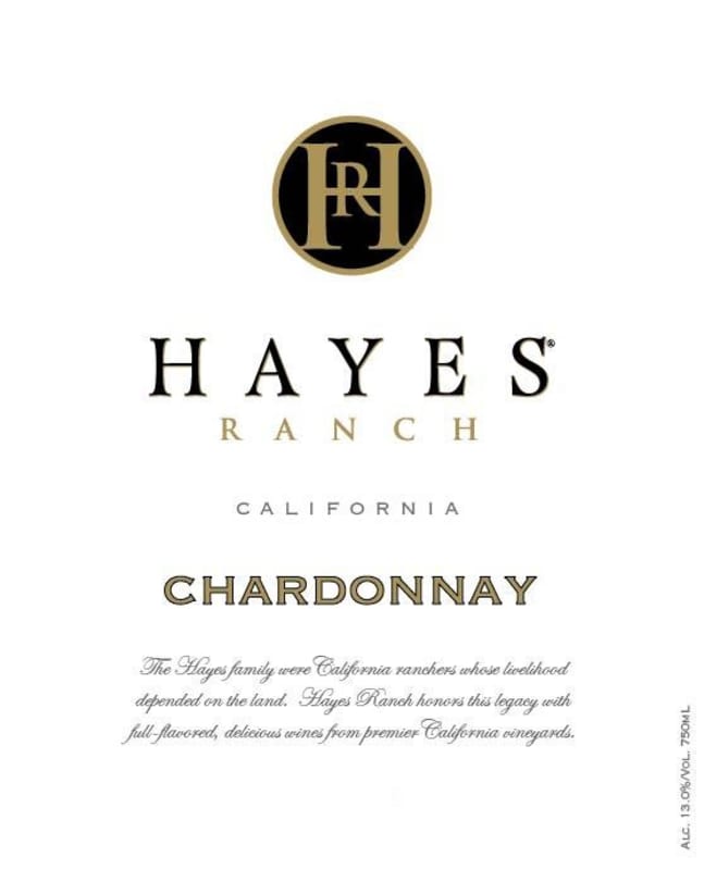 Hayes Ranch Chardonnay 2015 Front Label
