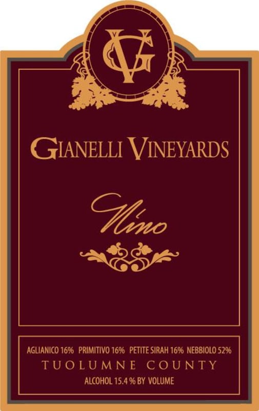 Gianelli Vineyards Nino Red 2014 Front Label