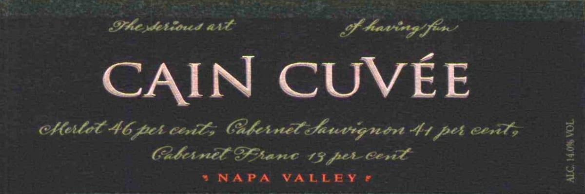 Cain Cuvee 2006 Front Label