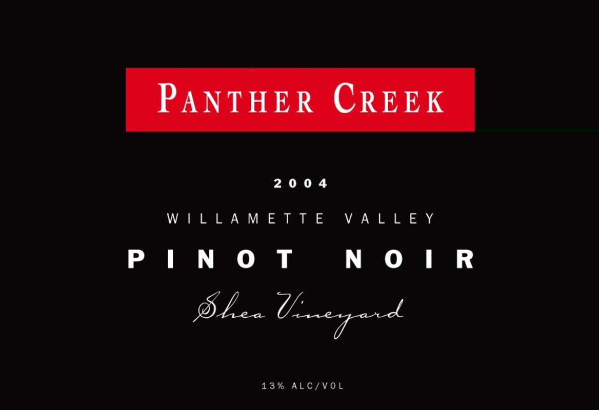 Panther Creek Shea Vineyard Pinot Noir 2004 Front Label