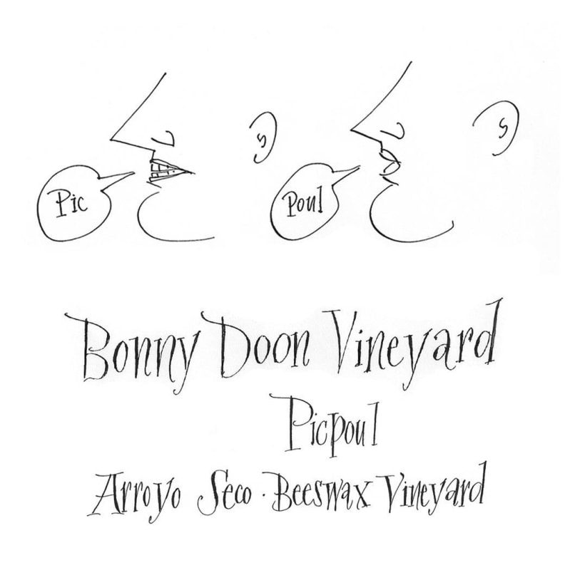 Bonny Doon Picpoul 2016 Front Label