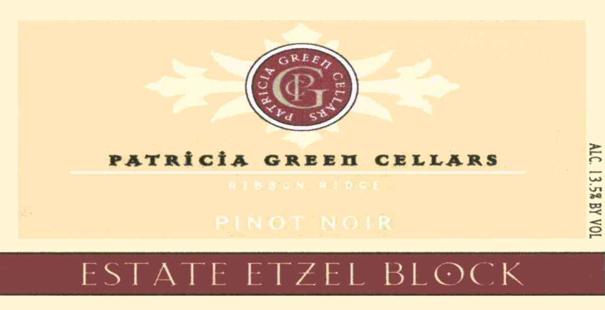 Patricia Green Estate Vineyard Etzel Block Pinot Noir 2007 Front Label
