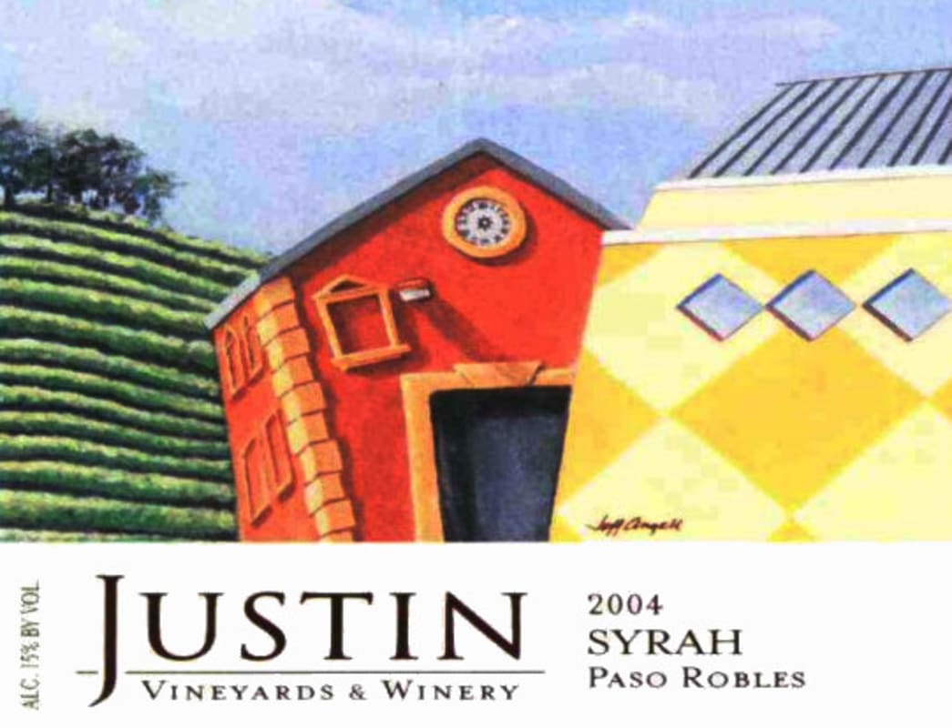 Justin Paso Robles Syrah 2004 Front Label