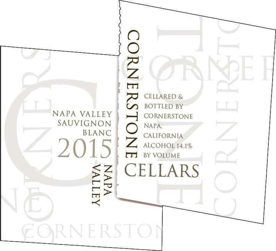 Cornerstone Cellars Sauvignon Blanc 2015 Front Label