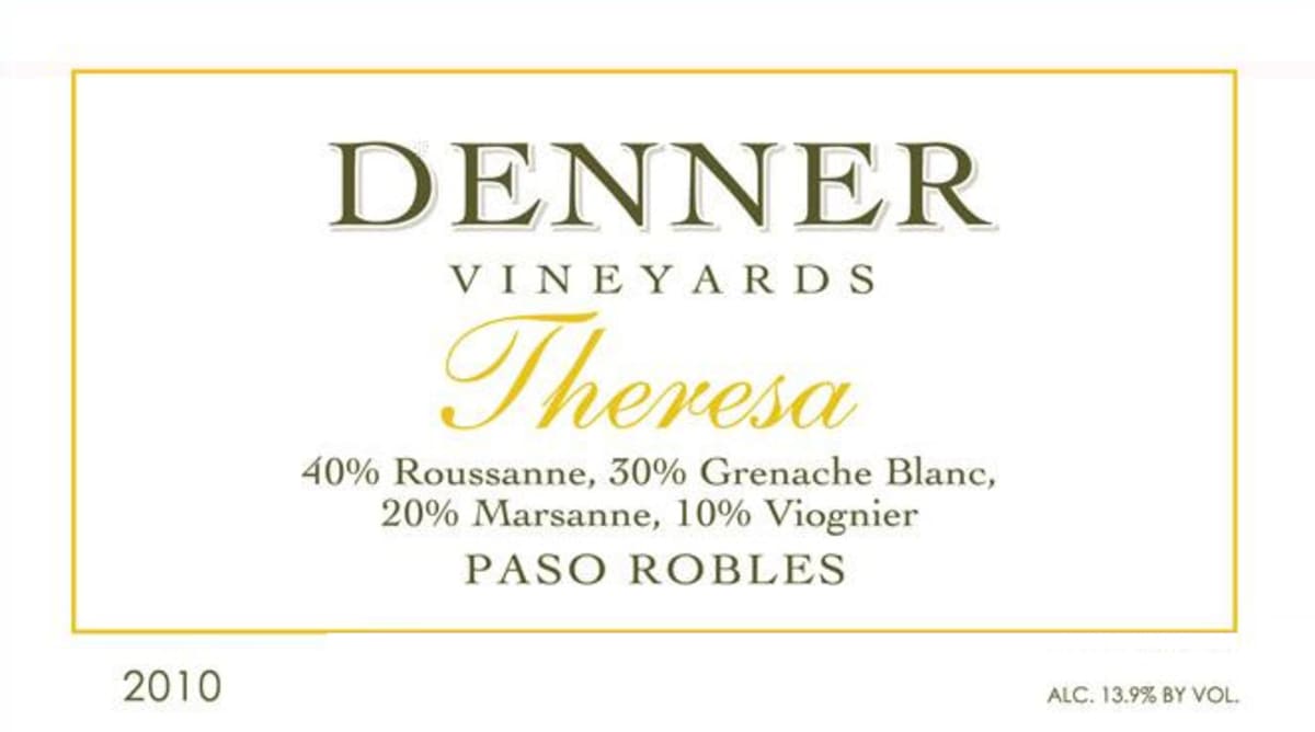 Denner Theresa White Blend 2010 Front Label
