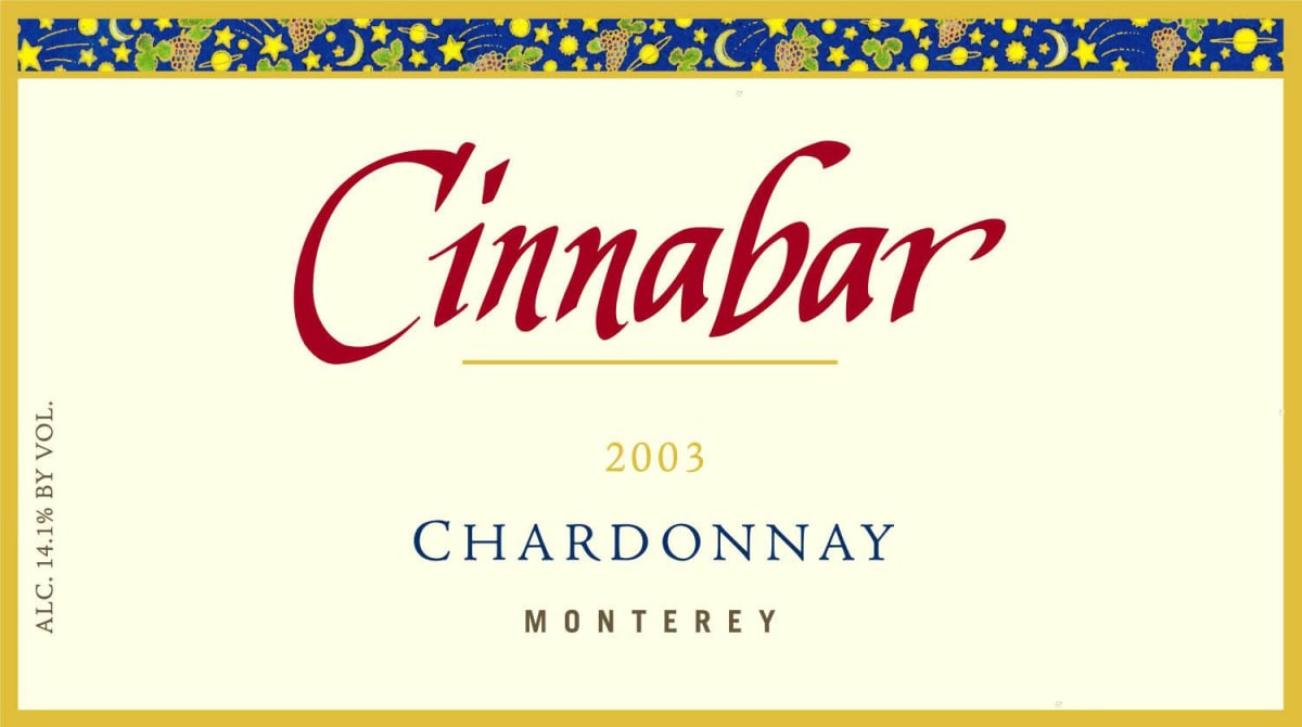 Cinnabar Monterey Chardonnay 2003 Front Label