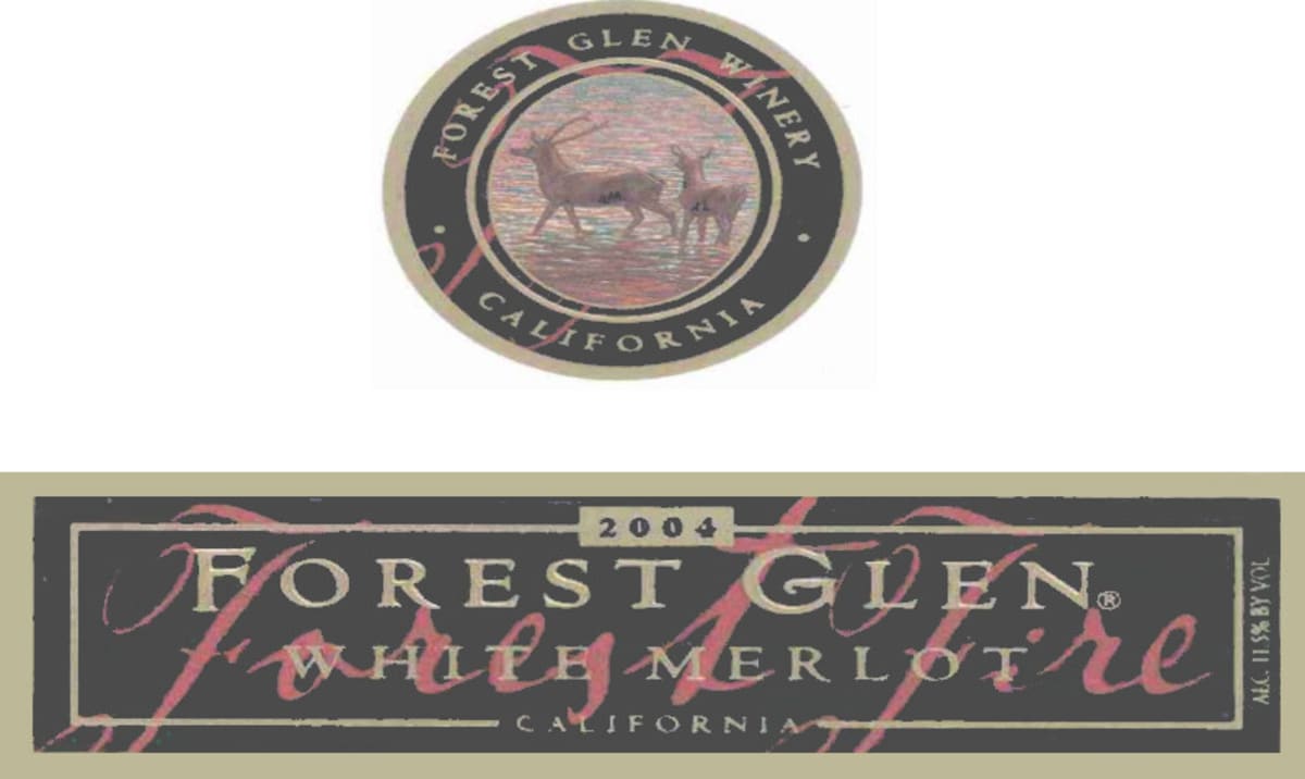 Forest Glen Forest Fire White Merlot 2004 Front Label