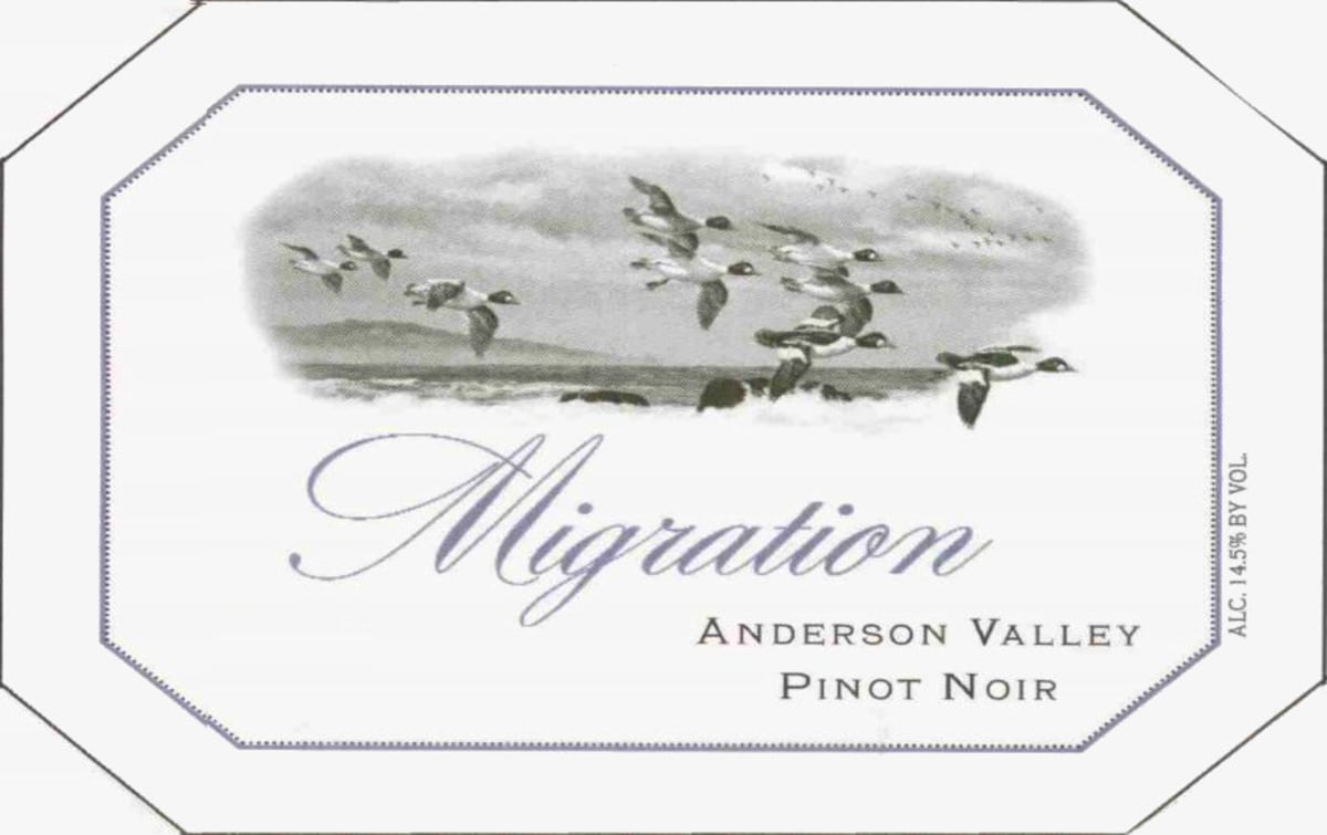 Migration Anderson Valley Pinot Noir 2002 Front Label