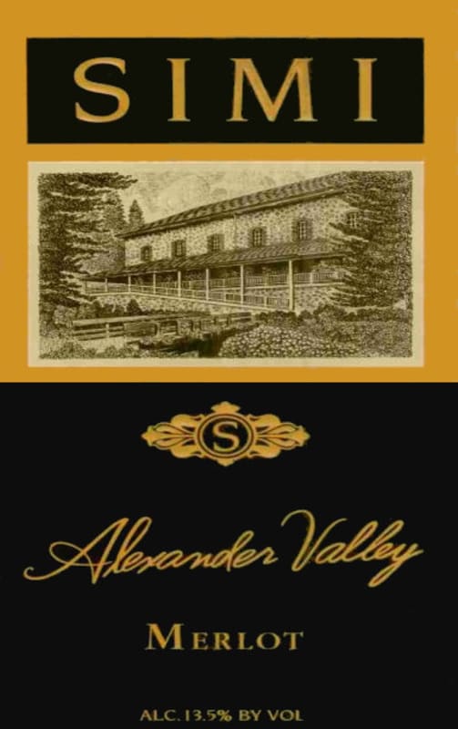 Simi Alexander Valley Merlot 2008 Front Label