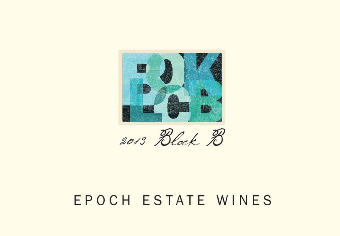 Epoch Block B Syrah 2013 Front Label