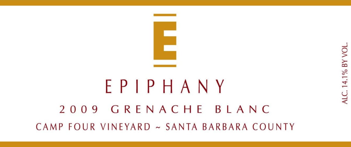 Epiphany Camp Four Vineyard Grenache Blanc 2009 Front Label
