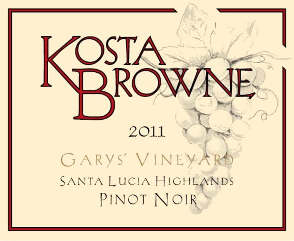 Kosta Browne Gary's Vineyard Pinot Noir 2011 Front Label
